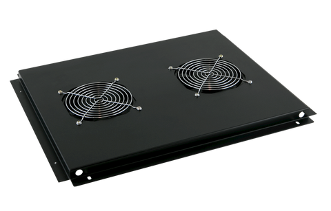 Roof mount cooling unit with 2 fans for 600mm deep rack cabinets