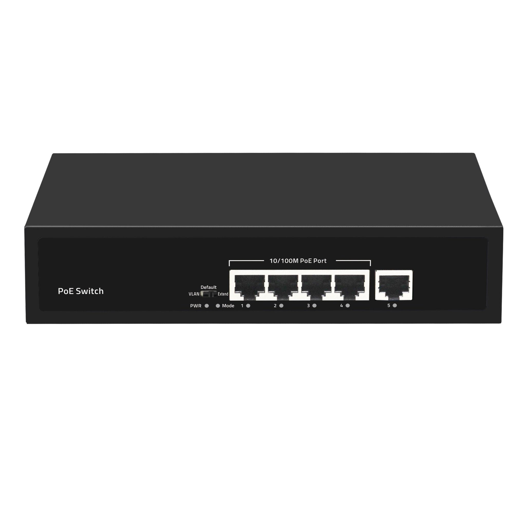 4 Port Fast Ethernet 10/100 Desktop PoE Switch + 1 Uplink (SW40010-1-POE)