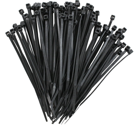 Cable Ties 2.5mm wide x 160mm long (BLACK) - Pack of 100