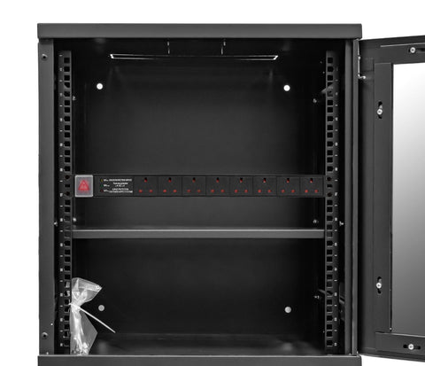 6 Way Horizontally Mounted Rackmount IEC PDU 3M - UK Sockets (PDU-6WS-H-UK-IEC-3M)