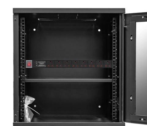 10 Way Horizontally Mounted Rackmount IEC 14 Plug PDU - IEC 13 Sockets (PDU-10WS-H-IEC-IEC)