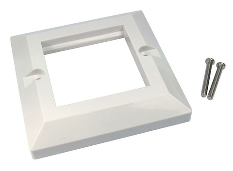 86mm x 86mm bevelled single face plate – White (2 Slot)