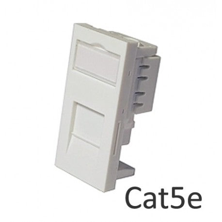 Low Profile RJ45 Network Module CAT5e - Shuttered - Rack Sellers