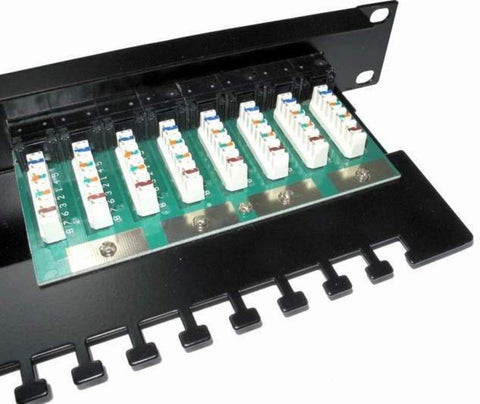 24 Port 1U Vertical Rackmount CAT5e UTP Patch Panel Plus Back Bar (PPAN-24-VLC)