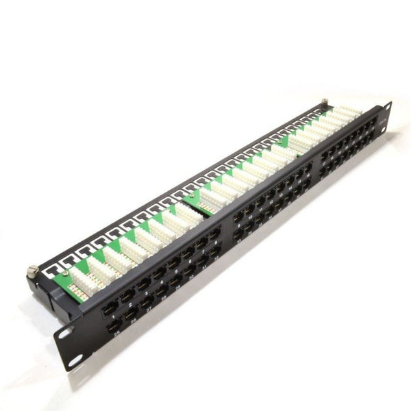 48 Port 1U Rackmount CAT5E UTP Patch Panel (PPAN-48-LC-1U)