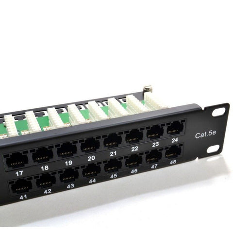 48 Port 1U Rackmount CAT5E UTP Patch Panel (PPAN-48-LC-1U)