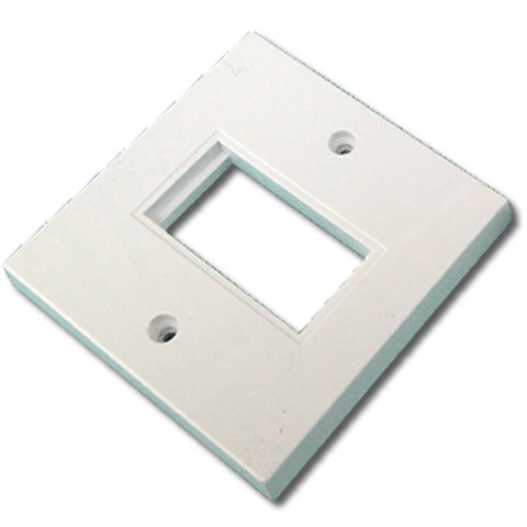 86mm x 86mm single gang face plate - Flat – White (1 Slot)