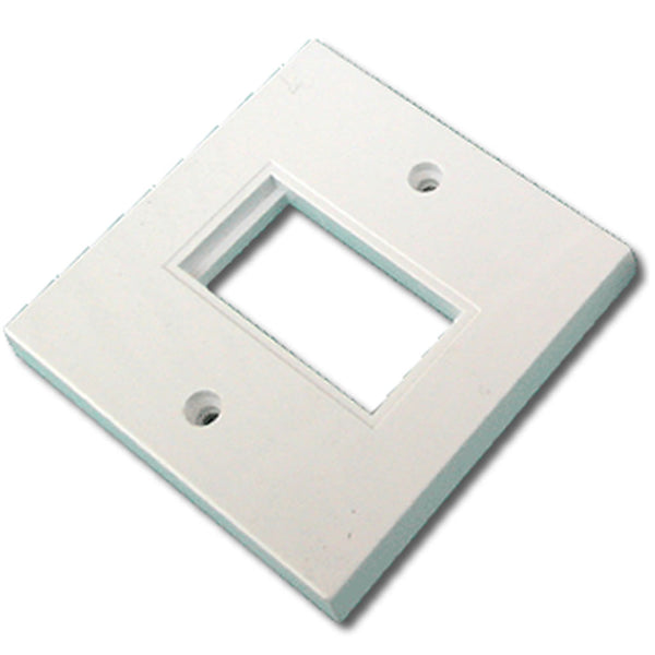 86mm x 86mm single gang face plate - Flat – White (1 Slot) - Rack Sellers