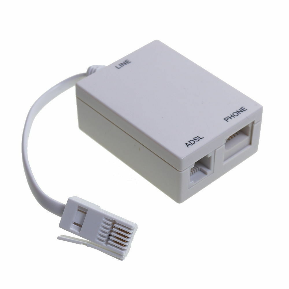 ADSL/ADSL2+ Microfilter Internet Broadband Micro Filter Splitter With Cable Lead