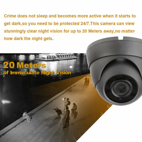 5MP/4MP 4in1 Grey Dome CCTV Camera - Fixed Lens