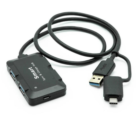 USB Type-C to 4-Port USB3 Hub with USB Input Port (C-TC-2IN1-USB3HUB)