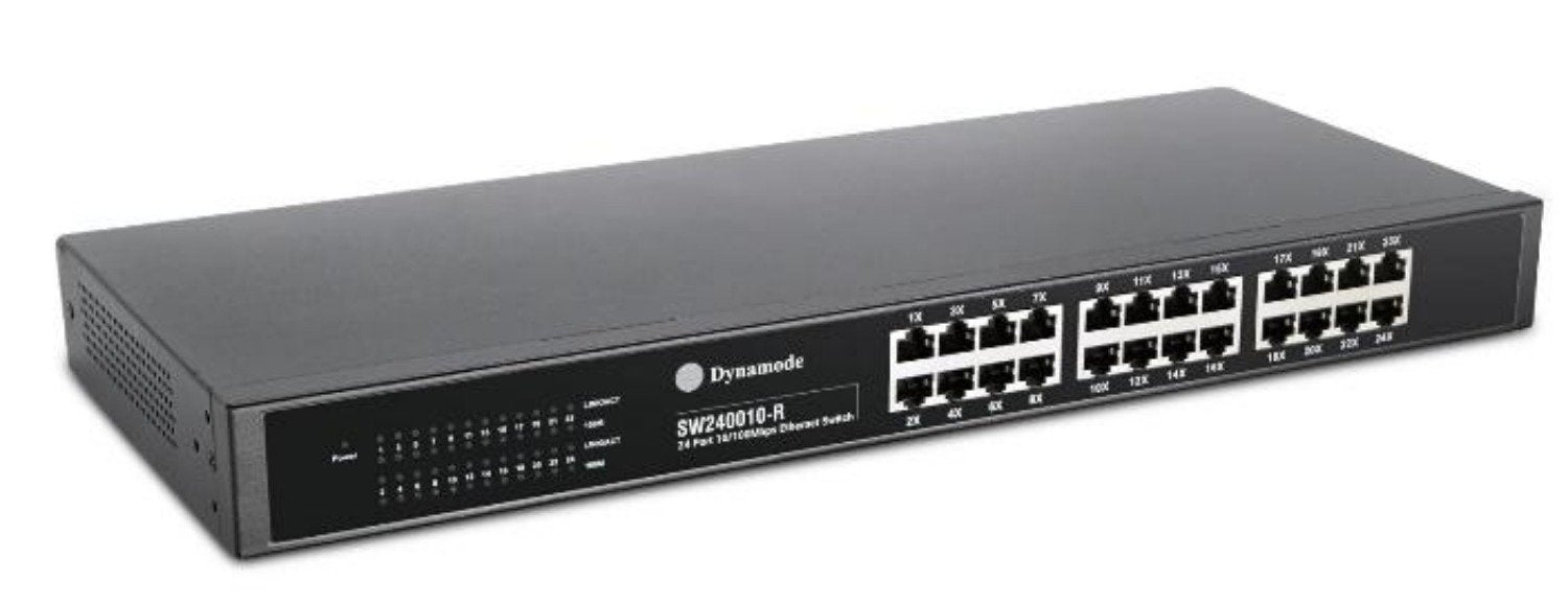 24 Port Fast Ethernet 10/100 1U Rackmount Switch (SW240010-R)
