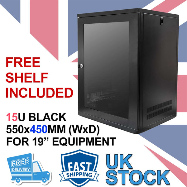 15U 19 inch Wall Mount N Series Network  Data Cabinet  Rack (WxDxH) 550x450x720mm